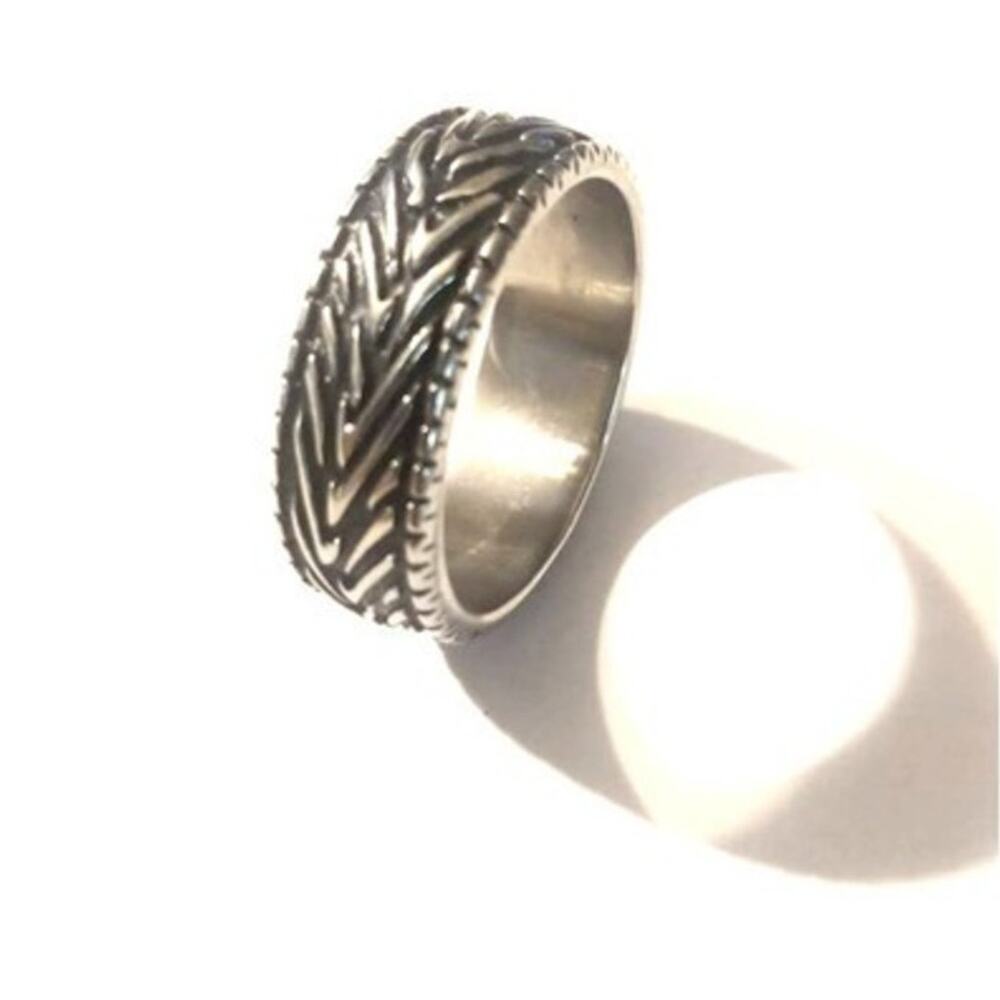 New‎ stainless steel tire trend ring size 15